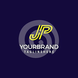 J P JP Initial Letter Logo design vector template Graphic Alphabet Symbol for Corporate Business Identity