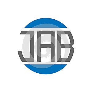 JAB letter logo design on white background. JAB creative initials circle logo concept. JAB letter design