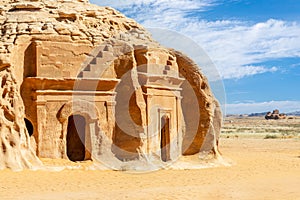 Jabal al banat complex of nabataean tombs, Hegra, Al Ula, Saudi Arabia