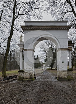 Jablonna,legionowo district near Warsaw - neoclassicism triumphal arch in the palace park