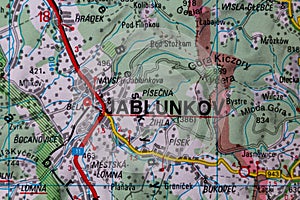 Jablunkov, Czechia, on a road m