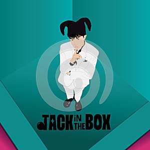 Jack in the Box BTS J-hope vector portrait. Fanart