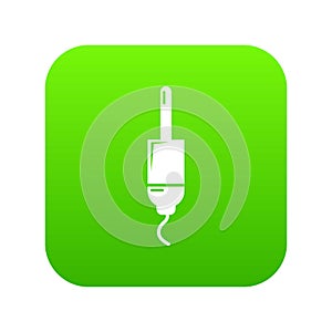 Jack cable icon green vector