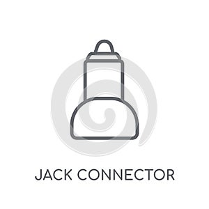 Jack connector linear icon. Modern outline Jack connector logo c