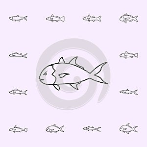 jack crevalle icon. Fish icons universal set for web and mobile