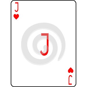Jack of hearts. A deck of poker cards.