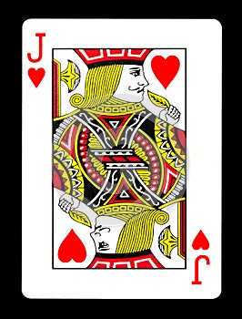 Jack of hearts playing card,