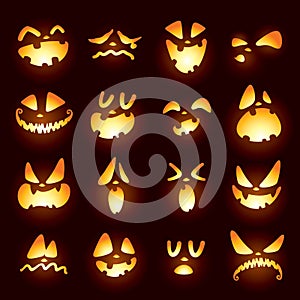 Jack O Lantern faces photo