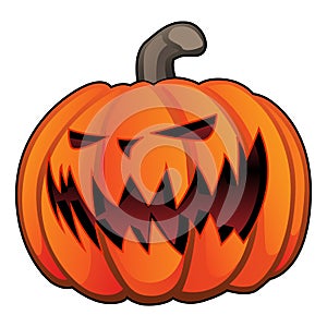 Jack O` Lantern Halloween Pumpkin Isolated Vector Illustration