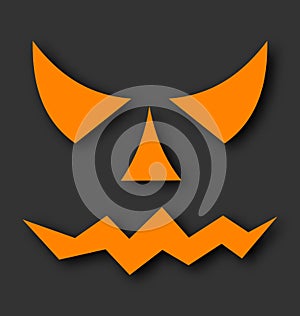 Jack o lantern pumpkin faces glowing on black back