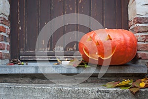 Jack o Lantern on a Stoop