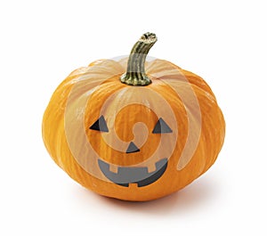 A jack-o`-lantern on a white background