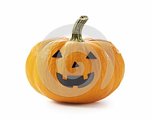 A jack-o`-lantern on a white background