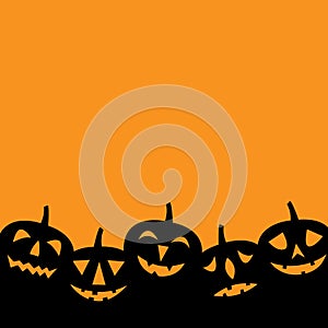 Jack-o-lanterns. Happy Halloween background