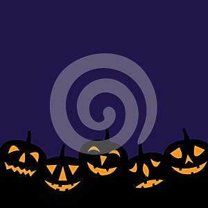 Jack-o-lanterns. Happy Halloween background