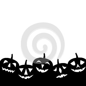 Jack-o-lanterns. Happy Halloween background