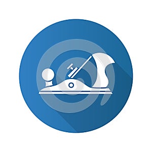 Jack plane flat design long shadow glyph icon