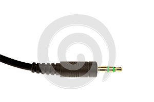 Jack Plug and Cable Isolated on White