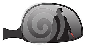 Jack The Ripper In Car Side Mirror
