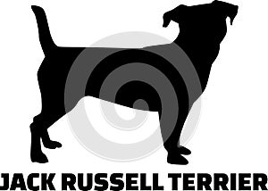 Jack Russell Terrier silhouette black