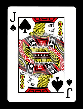Jack of spades playing card,