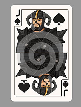 Jack spades playing card