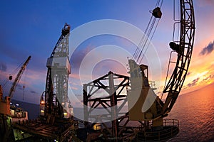 Jack Up Offshore Oil Drilling Rig with Fish Eye Angle