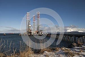 Jack-up rig in Homer Alaska