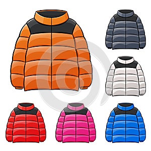 jacket or coat cartoon isolated