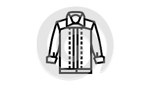 jacket denim line icon animation