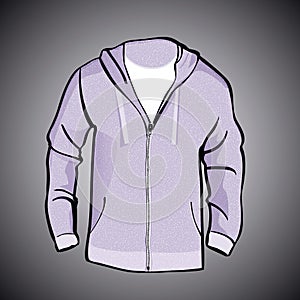 Jacket with Hood or sweatshirt template
