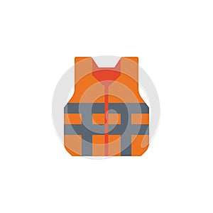 Jacket safety rescue flat icon