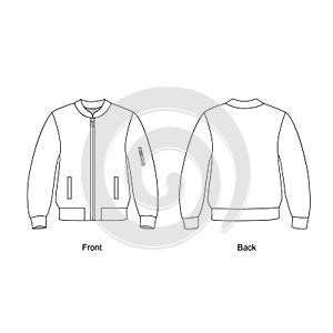 Jacket technical drawing vector. photo