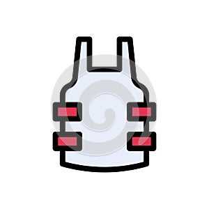Jacket vector line colour icon