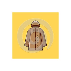 Jacket vector flat colour icon
