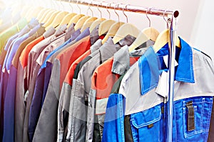 Jackets workwear in store photo