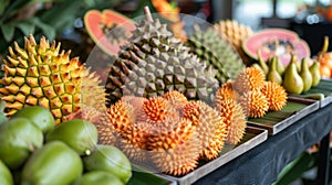 From jackfruit to rambutan this buffet showcases the finest and rarest of fruits photo
