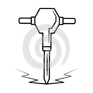 jackhammer electric tool construction outline