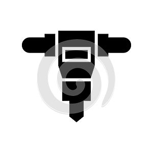 Jackhammer icon or logo isolated sign symbol vector illustration