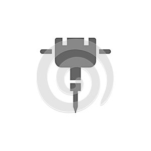 Jackhammer, repair icon. Element of materia flat tools icon