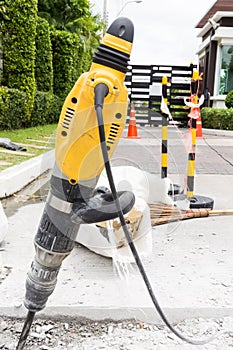 Jackhammer on Road / Jackhammer to Repair Road