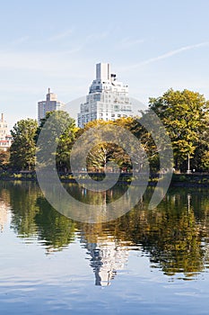 The Jackie Onassis Reservoir in Central Park