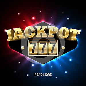 Jackpot 777, lucky triple sevens jackpot casino banner