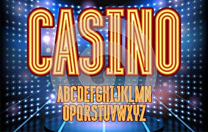 Jackpot casino neon lettering