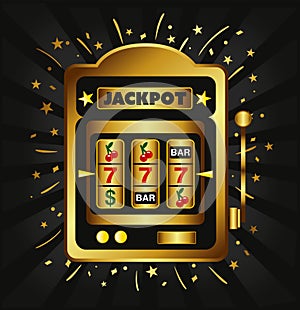 Jackpot casino slot machine illustration