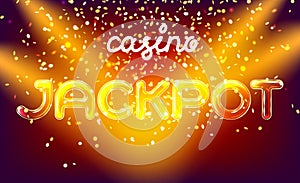 Jackpot casino win lettering stage