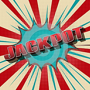 Jackpot comic retro background