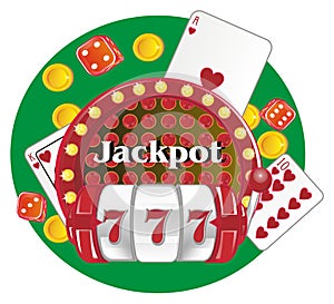 Jackpot and fortune in casino