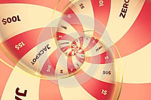 Jackpot fortune wheel background Illustration. Concept of risk, luck, gambling