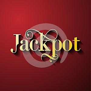 Jackpot - gambling game bright banner with winning.